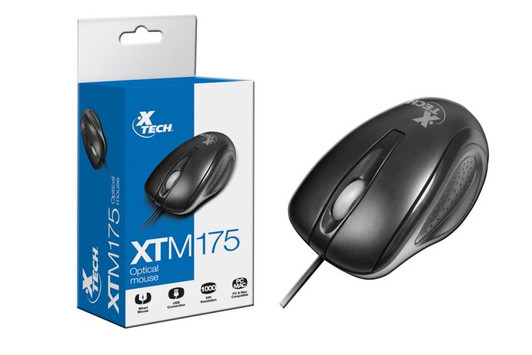 Xtech Black USB Optical Mouse