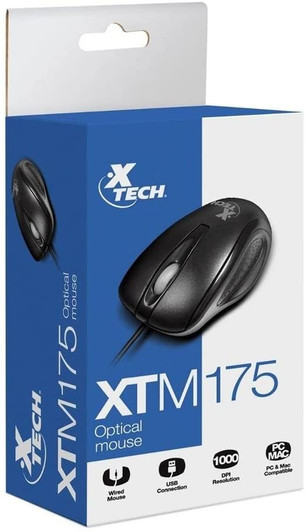 Xtech Black USB Optical Mouse