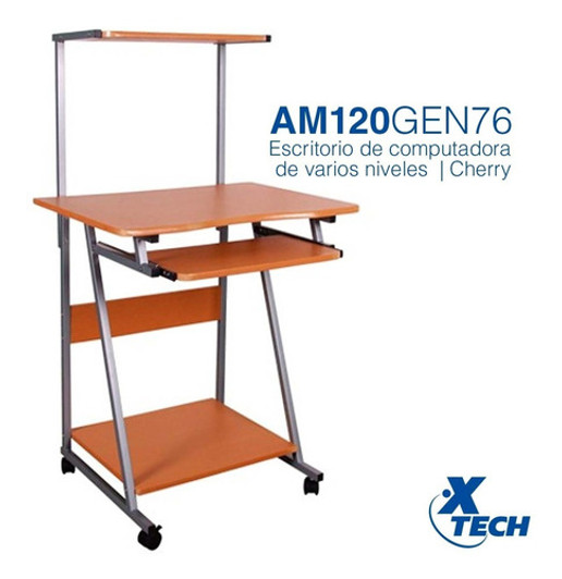 Xtech Cherry Multi level Computer Table Desk, 45.3" Hight X 26.7" Wide X 20.5" Deep