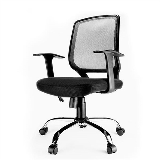 Xtech Ginebra Black Chrome Base with Armrest Visitor Chair, 41" Max Hight X 24.8" Wide X 21.26" Deep