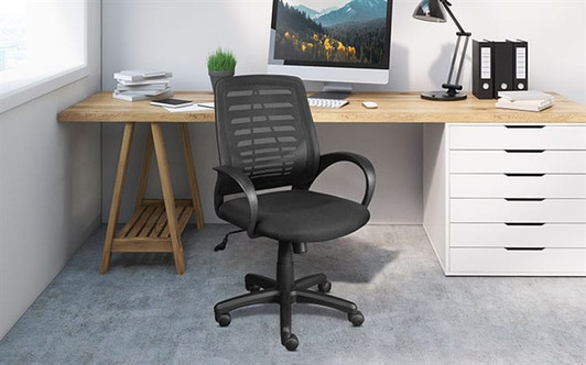 Xtech AeroChair  Black Office Chair, Adjustable Seat Height, Armrest