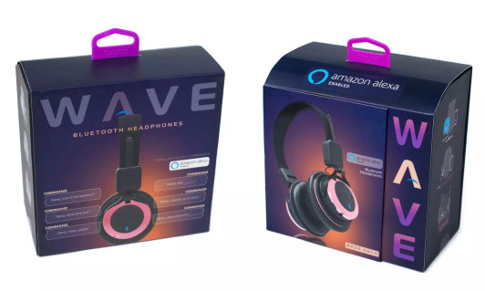 Tzumi Wave Folding Bluetooth On Ear Headphones Alexa Enabled