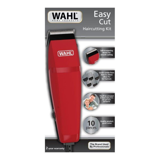 Wahl Easy Cut Haircutting Kit 10 Pieces Maroon Color
