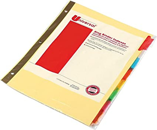 Universal Extended Insert Indexes 8 Tab Assorted Color 6 Sets / Box