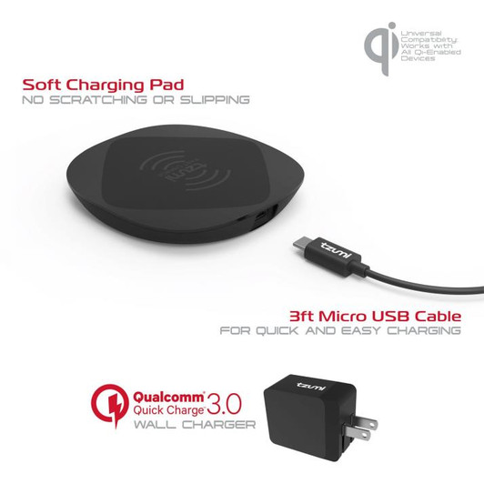 Tzumi Wireless Charging Pad 10W Fast Charging Pad