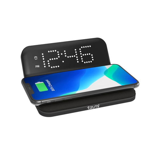 Tzumi Illuminated Wireless Charging Alarm Clock