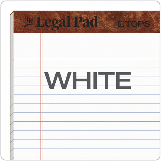 Tops Legal pad 5" x 8" White 50 Sheets 12 Pack