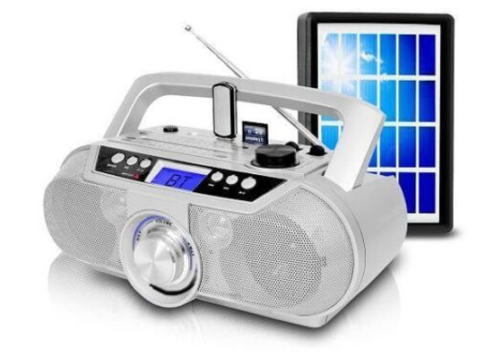 Technical Pro Rechargeable Bluetooth Portable Solar Powered Speaker with USB SD Card FM-AM-SW1-SW2