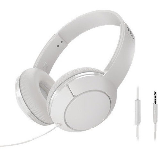 TCL Ash White Wired On Ear 3.5mm jack Headphones with Mic