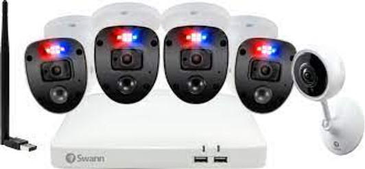 Swann Enforcer 8 Channel DVR 8 Camera 1TB Recording Color Night Vision Surveillance System