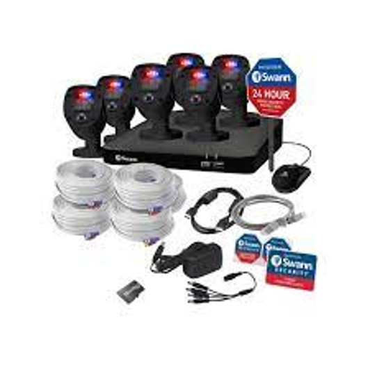 Swann Enforcer 8 Channel DVR 8 Camera 1TB Recording Color Night Vision Surveillance System