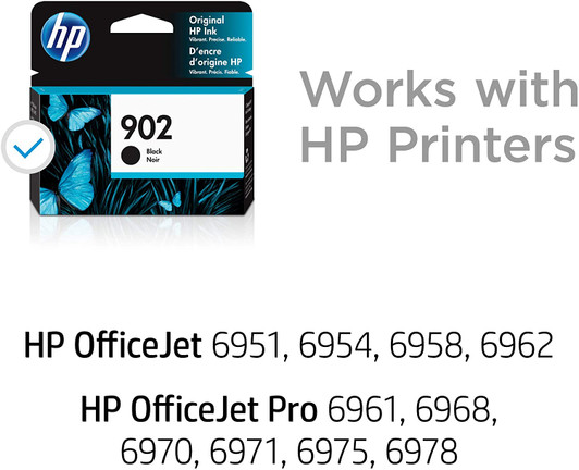 HP 902 Black Ink Cartridge Approximate 300 Pages Yield