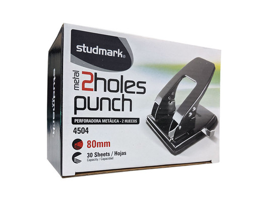 Studmark 2 Hole Punch Black Color 30 Sheets 80mm