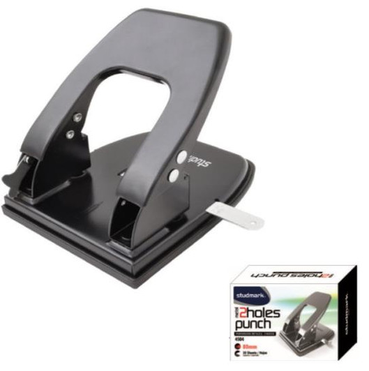 Studmark 2 Hole Punch Black Color 30 Sheets 80mm
