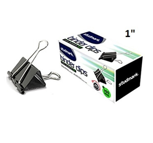 Studmark Binder Clip 25mm 1" 12 pcs 12 Pack