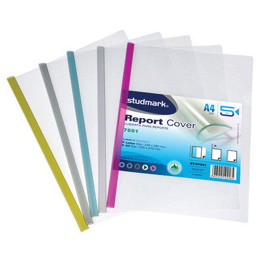 Studmark Report Cover Letter Size Assorted Colors 5 Pack