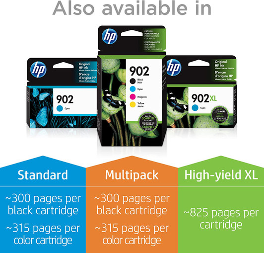 HP 902XL Black Ink Cartridge 21.5ml Approximate 825 Pages Yield