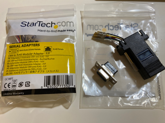 StarTech DB9 to RJ45 Modular Adapter female to female Serial Adapter