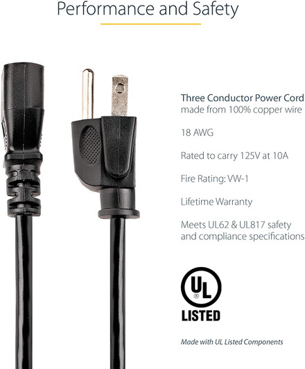 StarTech 20ft Power Cord