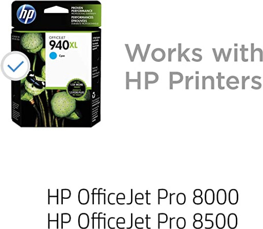 HP 904XL Cyan Ink Cartridge Approximate 1,400 Pages Yield
