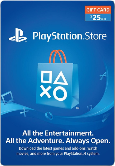 $25 Sony Playstation Gift Card $25 Sony Playstation Gift Card