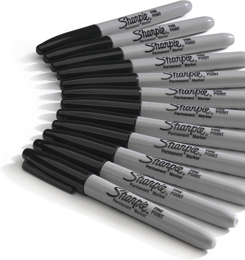 Sharpie Black Marker Fine Point 12 Pack