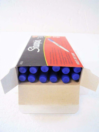 Sharpie Blue Permanent Marker Extra Fine Point 12 Pack
