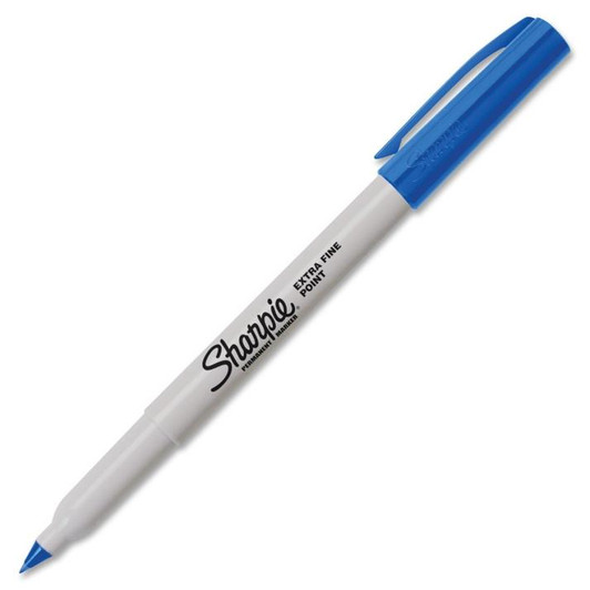 Sharpie Blue Permanent Marker Extra Fine Point 12 Pack