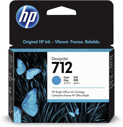 HP 712 Cyan Ink Cartridge 29ml