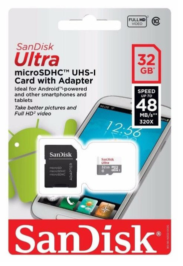 SanDisk Ultra 32gb Micro SD Card microSDHC UHS-I Class with Adapter SanDisk Ultra 32gb Micro SD Card microSDHC UHS-I Class with Adapter