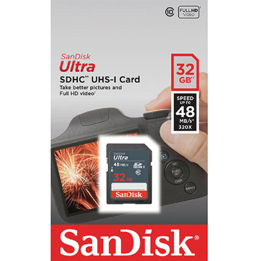 SanDisk 32gb SDHC UHS-I Class 10 Memory Card
