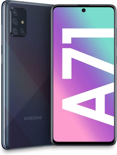 Samsung A71 Black 128GB Storage 6GB Ram Quad Camera 4G Prism Crush Dual Sim Latin Version