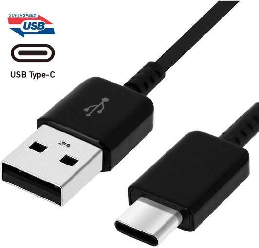 Samsung Black USB to Type C Travel Adapter with Cable