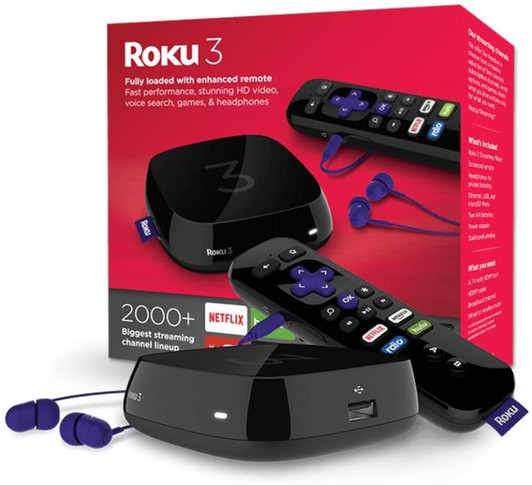 Roku 3 Streaming Media Player with Voice Search