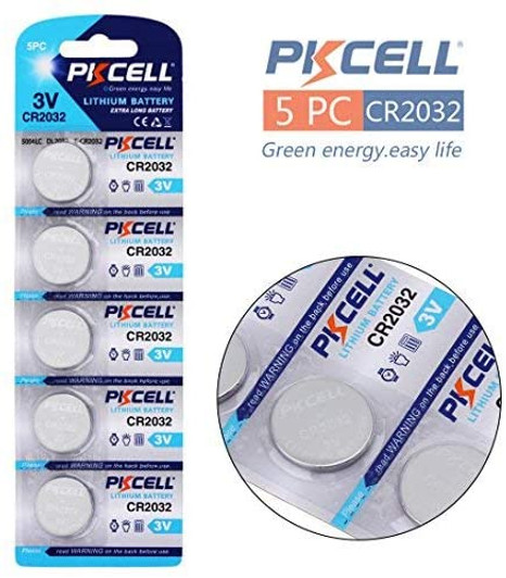 Pkcell CR2032 3V Button Cell Battery 5 Pack