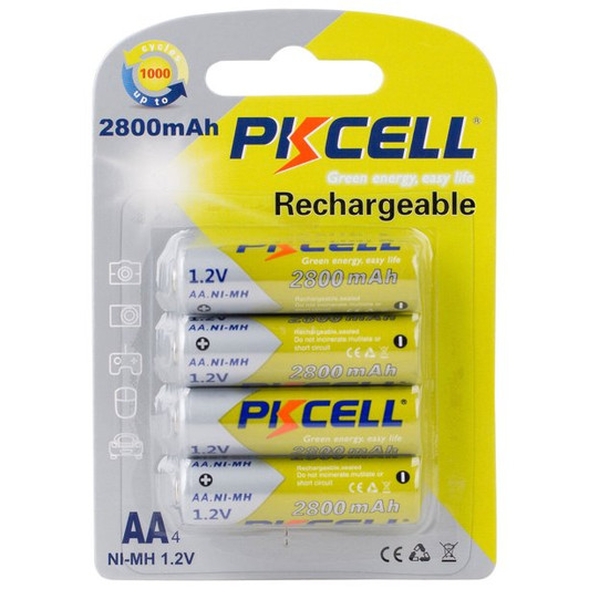 Pkcell AA size 1.2V Rechargable Battery 4 Pack