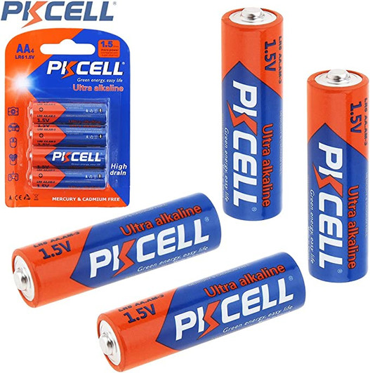 Pkcell 4PK AA Long Lasting Alkaline Battery