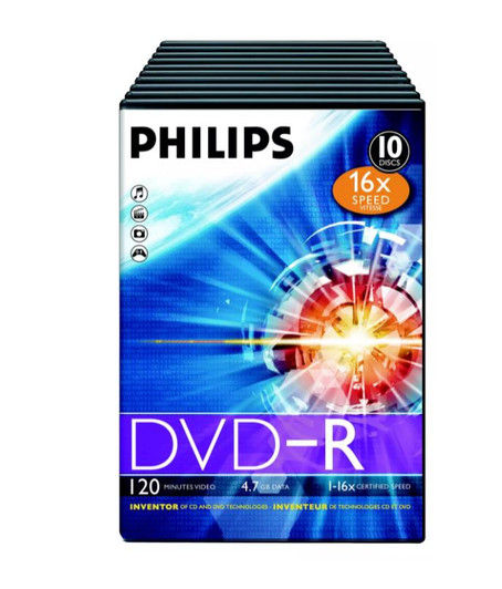 Philips DVD-R 10PK With case
