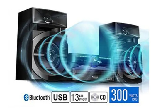 PANASONIC CD/BLUETOOTH/MP3 RADIO HOME Stereo System SC-AKX110 HIGH POWERED