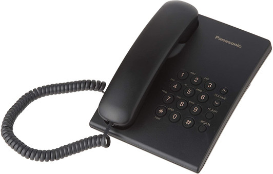 Panasonic Black Integrated Telephone with 6 Step Electronic Handset Volume Control