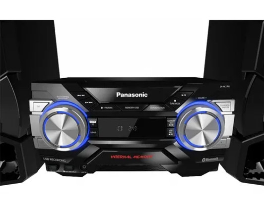 Panasonic Home audio system, 2CH, 2000W, 4GB, CD, Bluetooth, USB 2.0, AUX in, FM Radio, Black