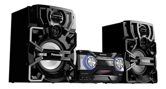 Panasonic Home audio system, 2CH, 2000W, 4GB, CD, Bluetooth, USB 2.0, AUX in, FM Radio, Black