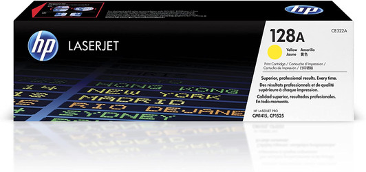 HP 128A Yellow Ink Toner Cartridge Approximate 1,300 Pages Yield