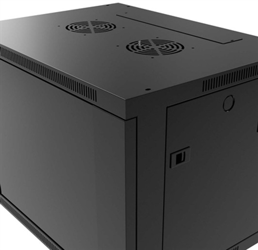 Nexxt 9U 550MM Wall Mount Network Cabinet with Tempered Glass Door Width 600mm Depth 550mm