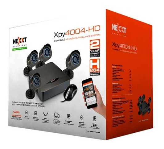Nexxt CCTV Kit HD Video Surveillance System 4 Channel with 4 Out 720p Camera's Nexxt CCTV Kit HD Video Surveillance System 4 Channel with 4 Out 720p Camera's