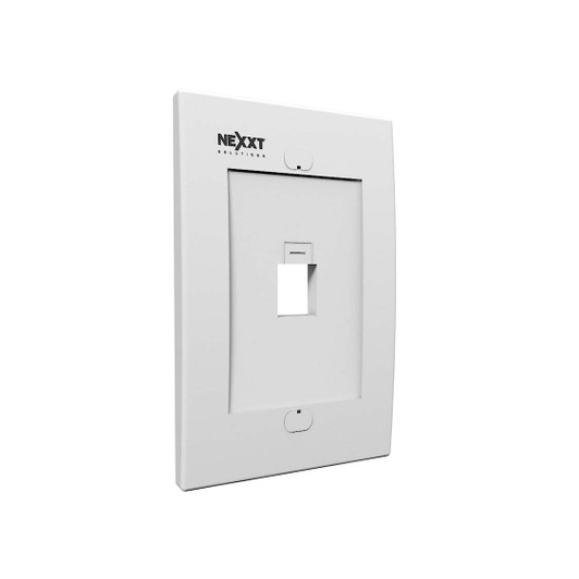 Nexxt 1 Port White RJ-45 Wall Plate