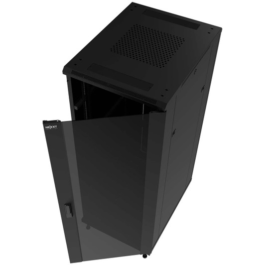 Nexxt 42U Floor Network Cabinet External dimensions 78.78" Height, 23.62" Width, 31.50" Depth Includes 1 Fan tray 4 Fans Included