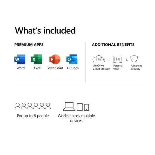Microsoft 365 Family 6 PC or Mac Licenses 12-Month Subscription Product Key Code