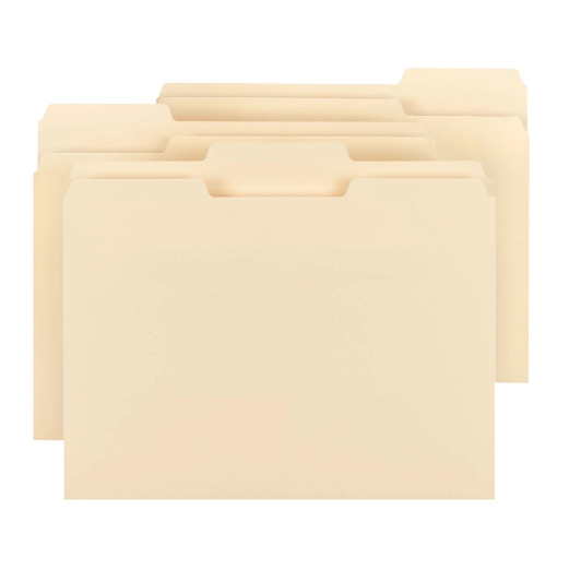 Members Mark 150 pack Letter size Manila File Folder 1/3 cut Tab