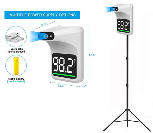 FGCCJP Wall Mounted Infrared Forehead Thermometer with Stand FGCCJP Wall Mounted Infrared Forehead Thermometer with Stand